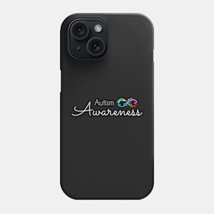 Autism Awareness - white text Phone Case