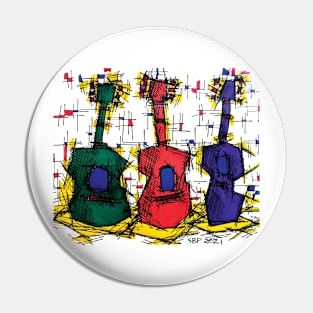 THREE GUITARS Pin