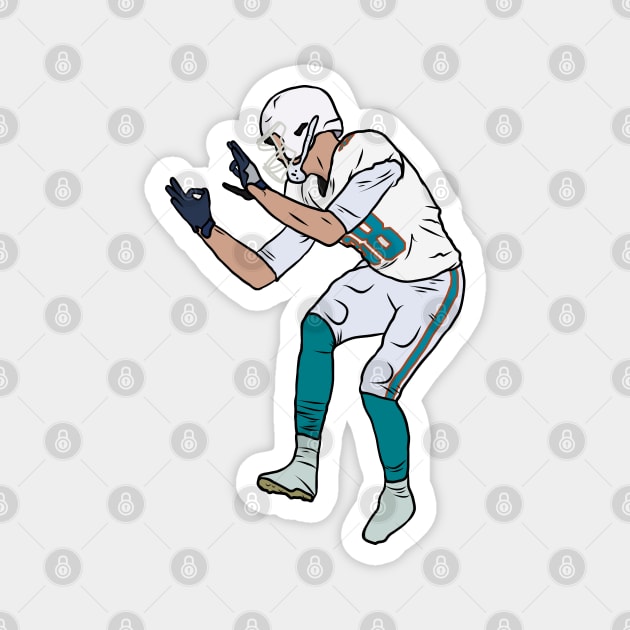 Mike Gesicki Griddy Magnet by rattraptees