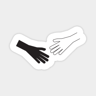 Black White Hands Magnet