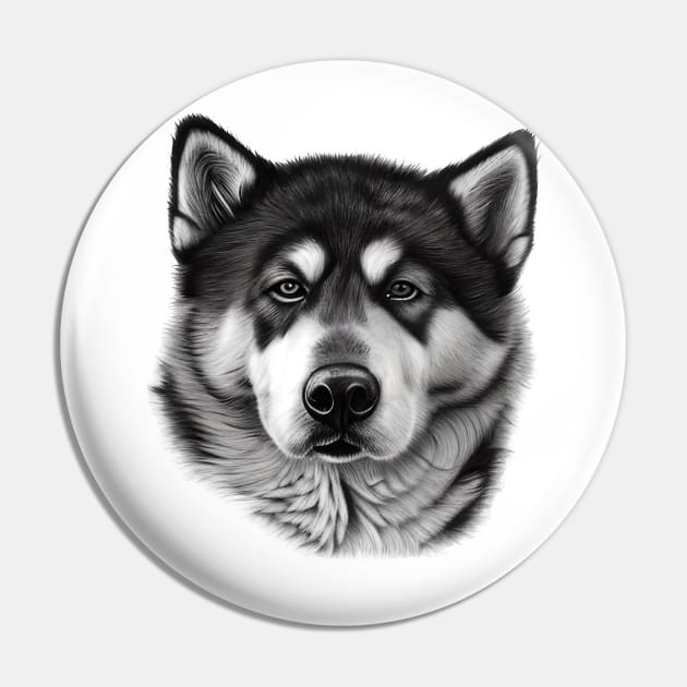 Alaskan Malamute Dog Pin by KayBee Gift Shop