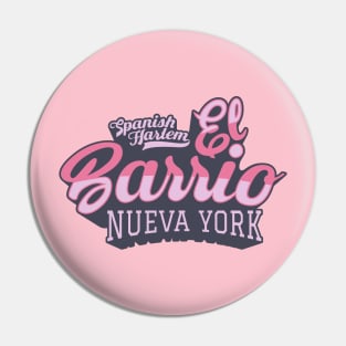 New York El Barrio  - El Barrio Spanish Harlem  - El Barrio  NYC Spanish Harlem Manhattan logo Pin