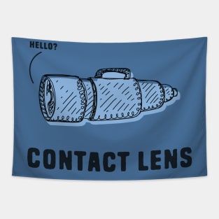 Funny Contact Lens Pun Tapestry