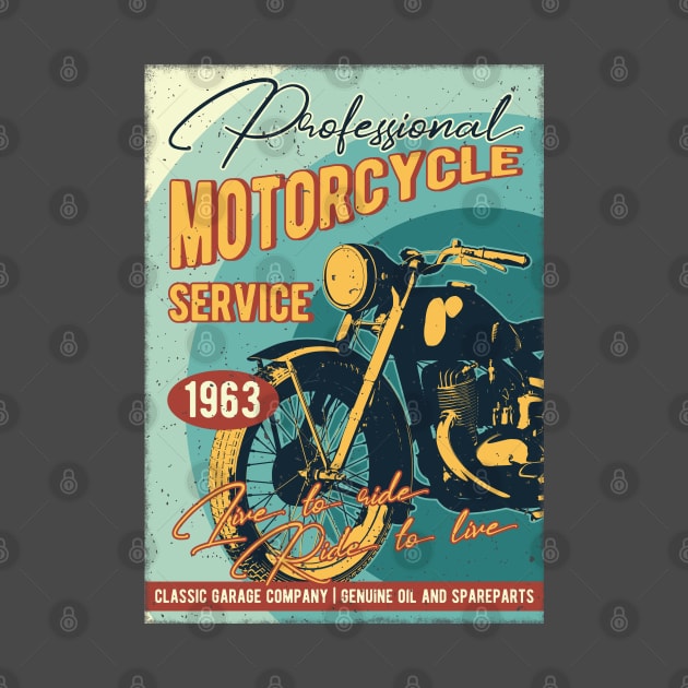 Motorcycle service poster by Jirka Svetlik