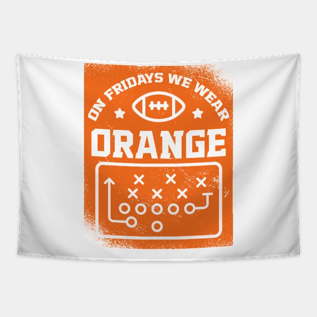 On Fridays We Wear Orange // Vintage School Spirit // Go Orange Tapestry by SLAG_Creative