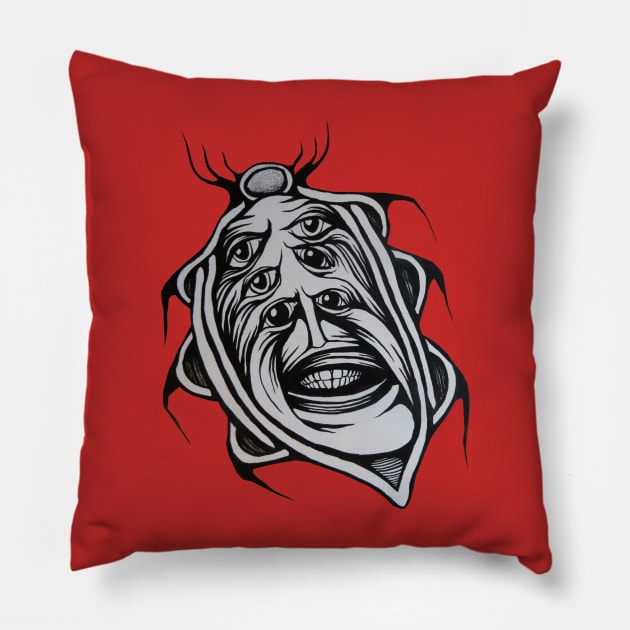 Strange Interdimensional Creature Pillow by AndersHoberg