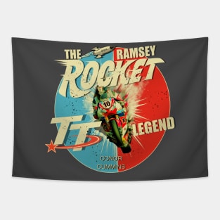 The Ramsey Rocket Motorcycle Legend Tapestry