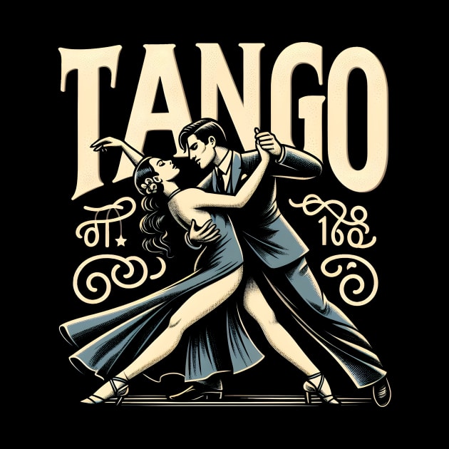 Vintage Tango Milonga Embrace by ravensart