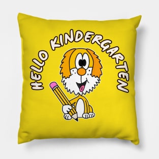 Hello Kindergarten Dog First Day Of School 2022 Pillow