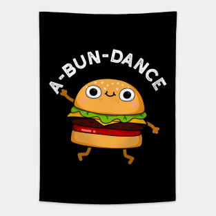 A-bun-dance Cute Dancing Burger Pun Tapestry