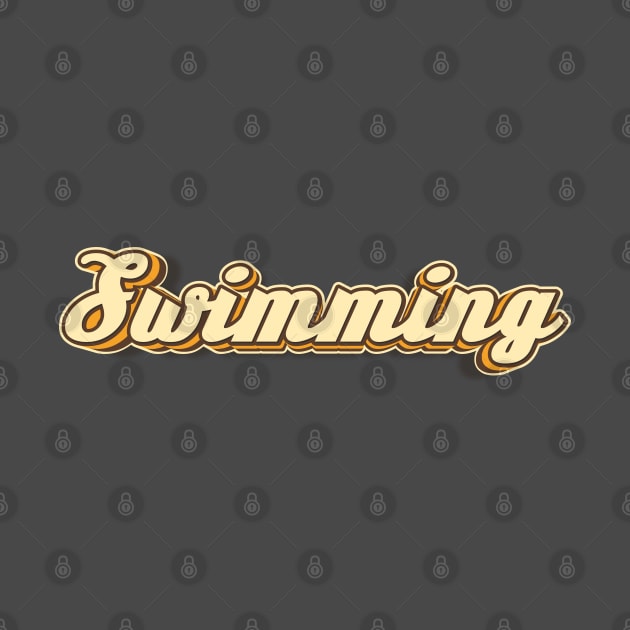 Swimming typography by KondeHipe