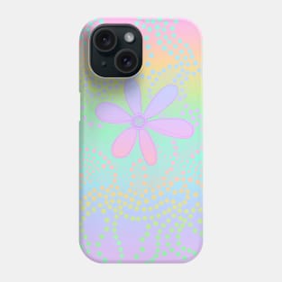 Pastel Rainbow Flower and Dots Phone Case