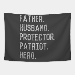 Father Husband Protector Patriot Tapestry