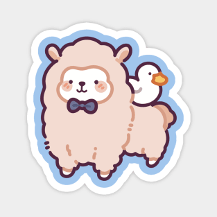 Alpaca Lover Duck Magnet