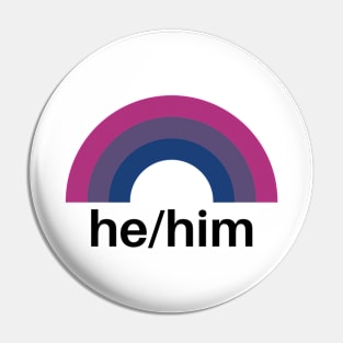 He/Him Pronouns Bisexual Pin