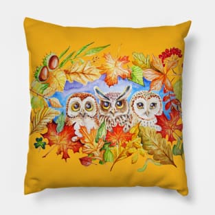 Autumn owls Pillow