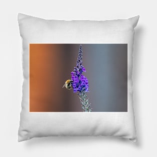 Bumble Bee on A Flower Pillow