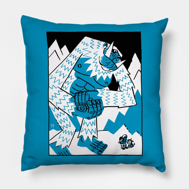 Yeti Pillow by washburnillustration