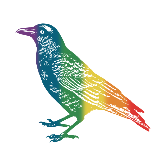 Rainbow Crow by n23tees