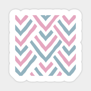 Teal blush chevrons Magnet