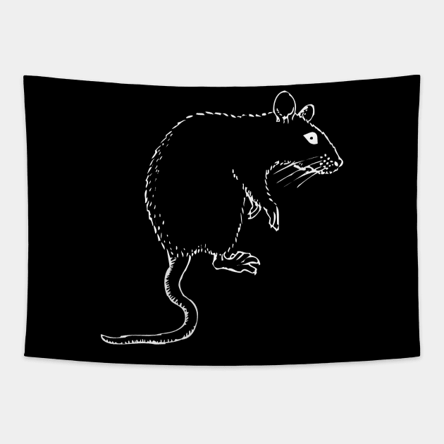 I Love Rat House Mouse Rodent Rodent Tapestry by Shirtjaeger