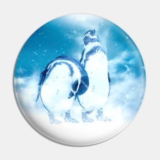 Penguin Bird Animal Wildlife Forest Nature Outdoors Freedom Digital Painting Pin