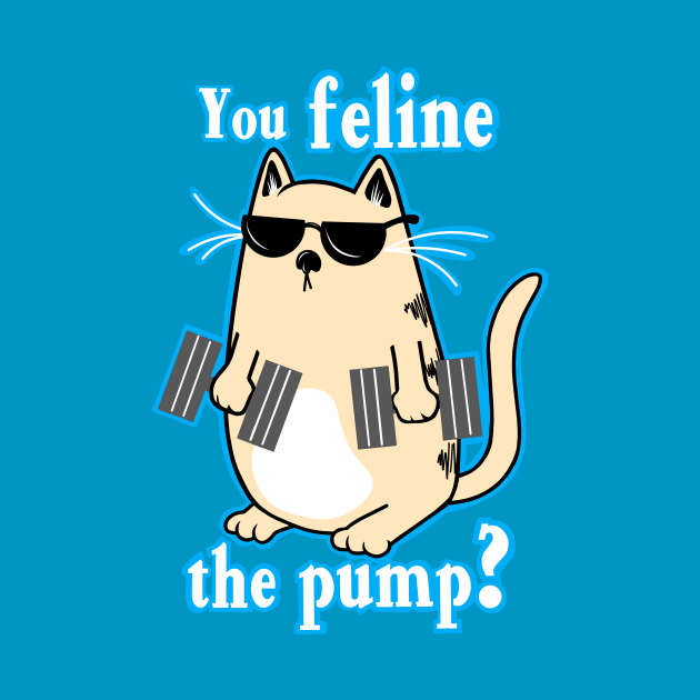 Fitness Funny, gym girl, fitness girl, cat lover by TimAddisonArt