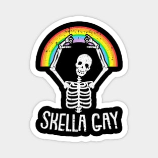 Gay Skeleton Halloween Costume  Skull LGBT-Q Magnet