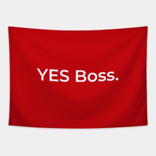 YES Boss. (red) Tapestry