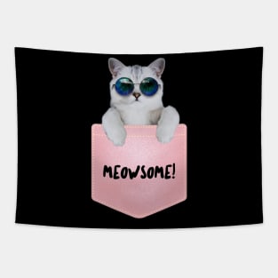 Cat Lovers, Meowsome, Cat Sassy Design, Cat Teeshirt Tapestry