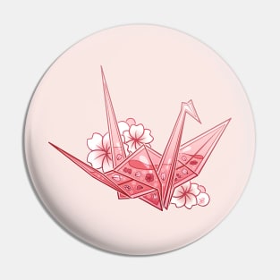 Sakura Crane Pin