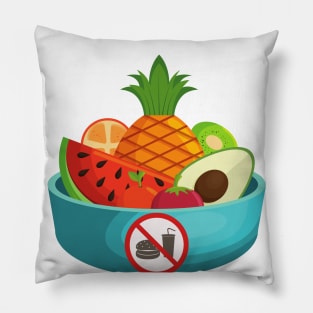 Raise your vibration with clean eating Pillow