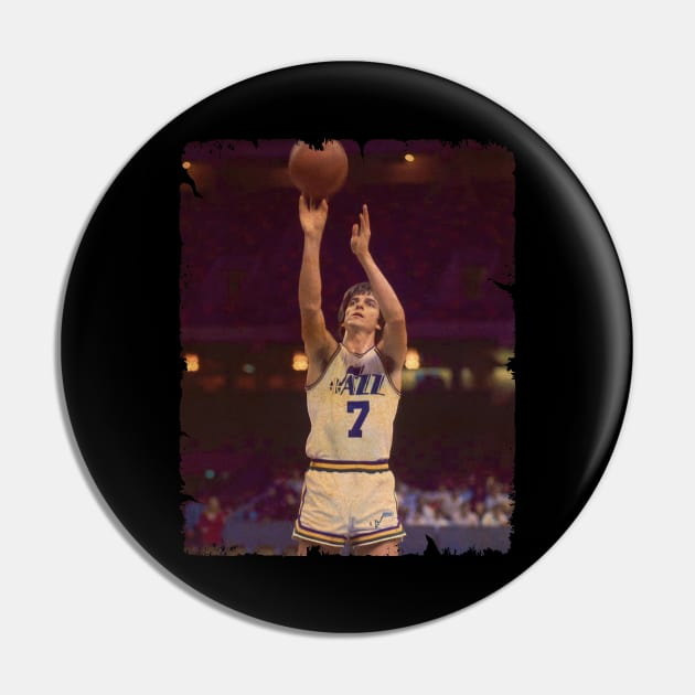 Pete Maravich - Vintage Design Of Basketball Pin by JULIAN AKBAR PROJECT