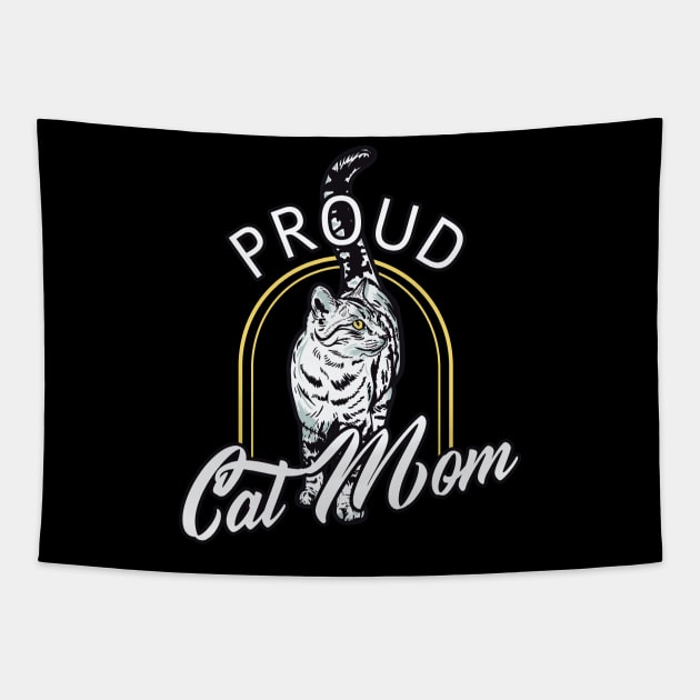 Proud Cat Mom Tapestry by Foxxy Merch