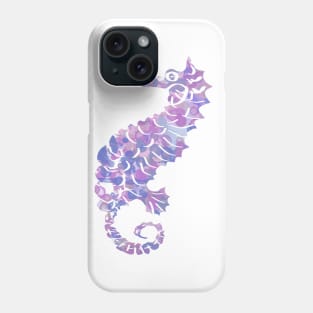 Seahorse Design in Purple and Pink Paint Splatter Phone Case