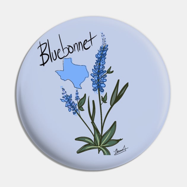 Bluebonnet Pin by JustNadia
