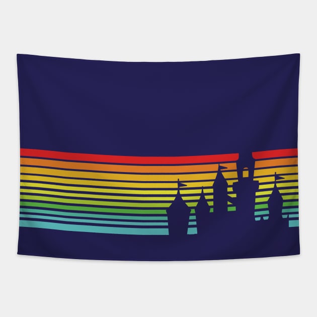 Retro Castle Stripes Tapestry by Heyday Threads