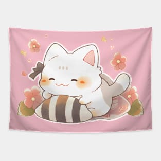 The Adorable Sleeping Cat Tapestry