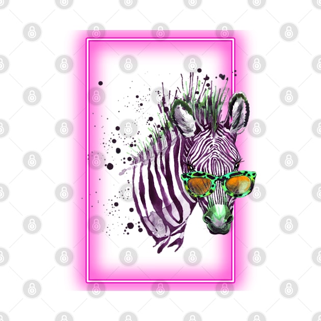 Funny sassy zebra illustration by MegDeRoyale