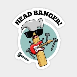 Head Banger Funny Music Puns Magnet