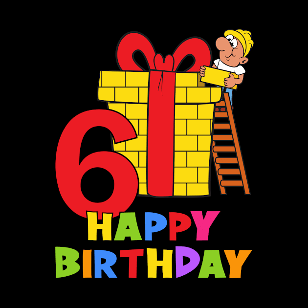 6th Birthday Party 6 Year Old Six Years by KidsBirthdayPartyShirts