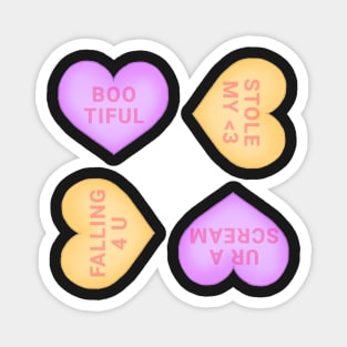 Halloween Conversation Hearts Sticker Pack Magnet