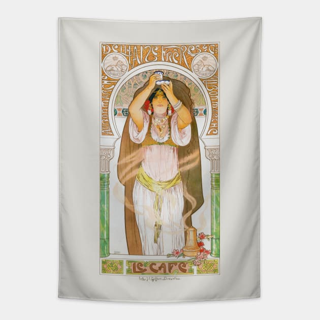 Delhaize freres Belgium Vintage Poster 1898 Tapestry by vintagetreasure