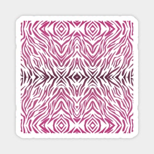 Pink Zebra Print Pattern Magnet