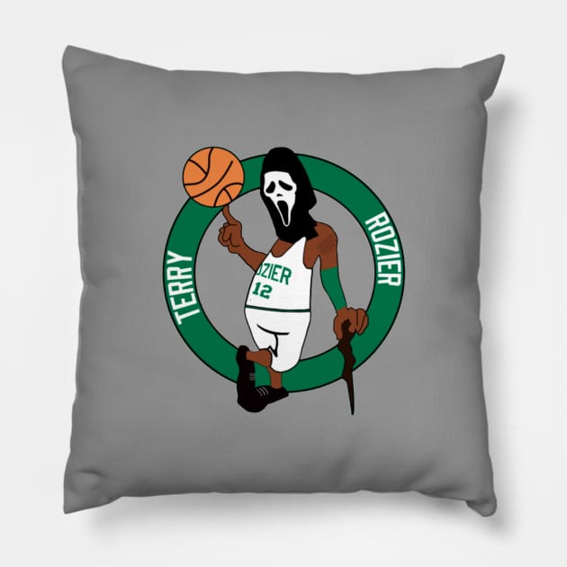 Scary Terry Rozier Celtics merch Pillow by lvafar