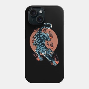 Pouncing Blue Tiger Phone Case