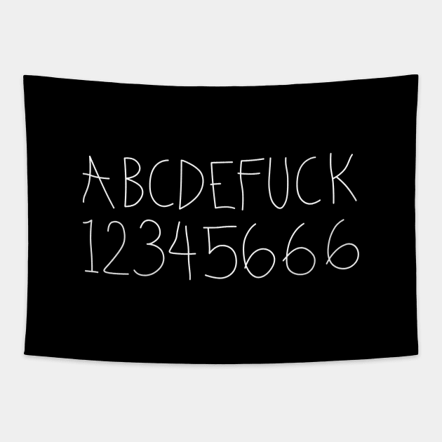 abc 123 black Tapestry by veanj