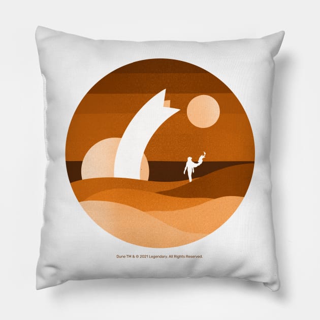 Minimalist Arrakis, Neutral Pillow by Dream Artworks