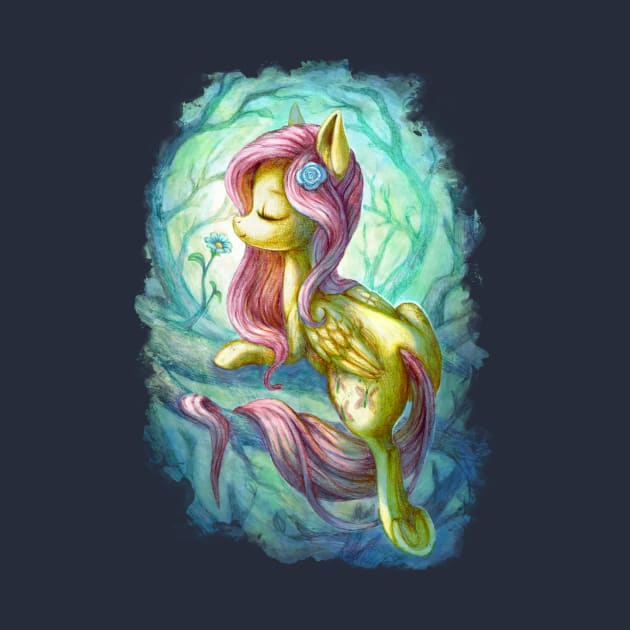 Fluttershy the Forest Dryad by Drawirm