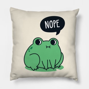 Nope Frog Pillow